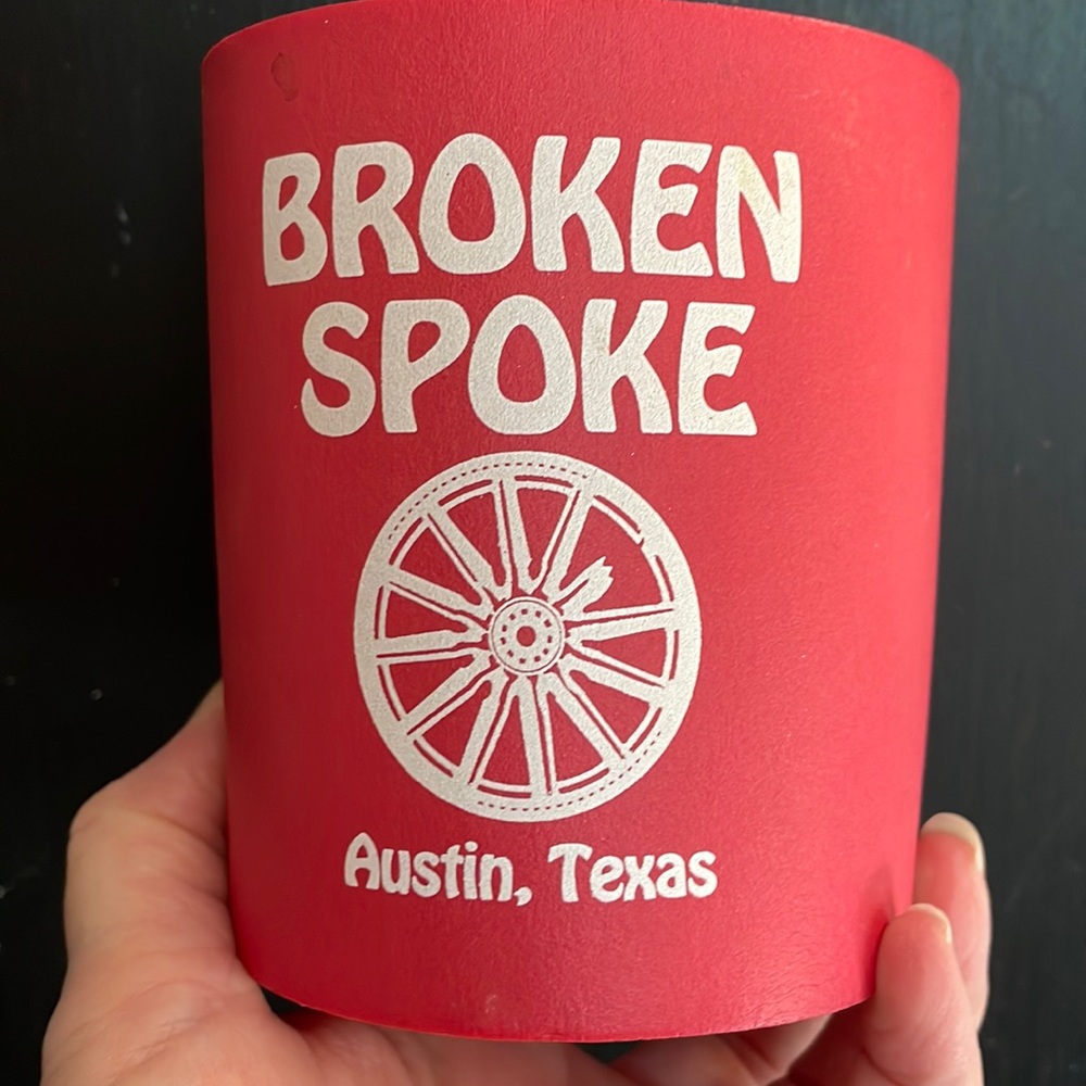 Broken Spoke Austin Texas drink holder